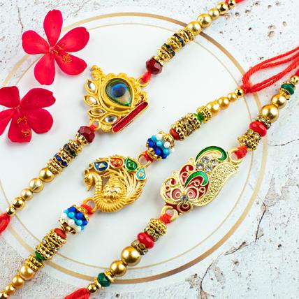 Exquisite  Peacock Rakhi Combo