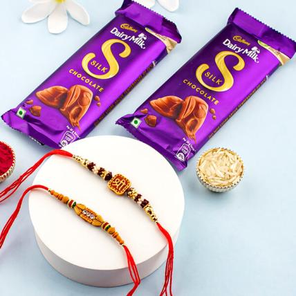 Cadbury Dairy Milk Silk with OM Rakhi