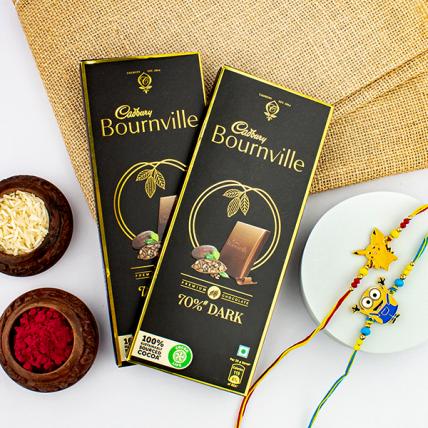 Bournville Treat with 2 Kids Rakhi Set