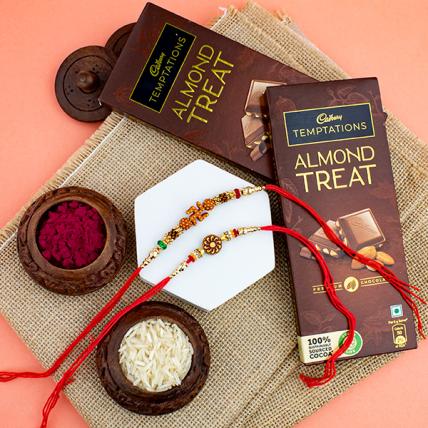 Swastik Rakhi Set with Temptation