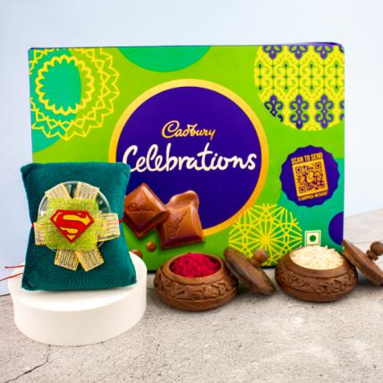 Super Man Rakhi with Celebrations 150 Grams