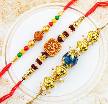 Exquisite 3 Rakhi Combo