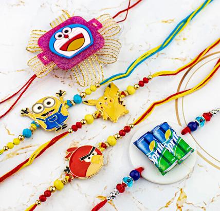 Coolest 5 Rakhis Set