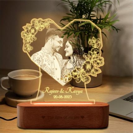 Radiant Love: Personalized Photo Glow Lamp