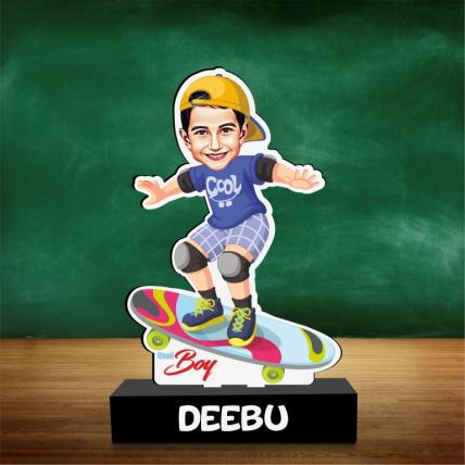 Cool Skater Boy Caricature Cutout Standee