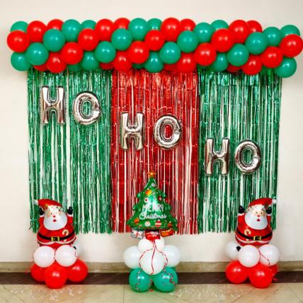 Ho Ho Ho Merry Christmas Balloon Decor