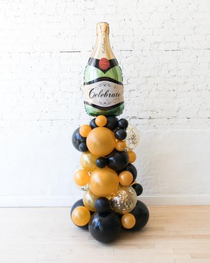 New Year Champagne Balloon Arrangement