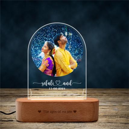 Full Moon Photo Lamp - 1st anniversary gift