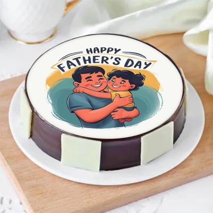 Dads Pride Photo Cake
