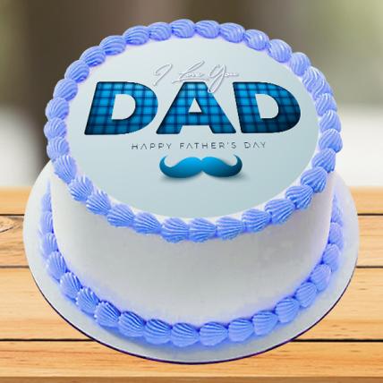 I Love Dad Photo Cake