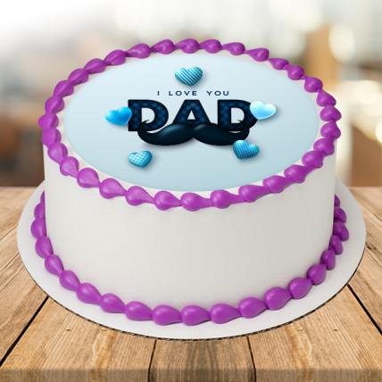 I Love You Dad Photo Cake