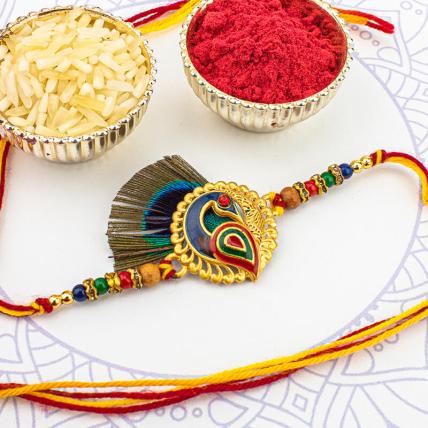 Exquisite Peacock Rakhi