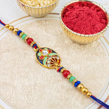Ornamental Kundan Rakhi