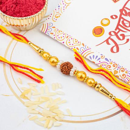 Elegant Rudraksh Mauli Rakhi