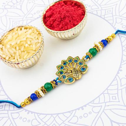 Colorful Peacock Rakhi