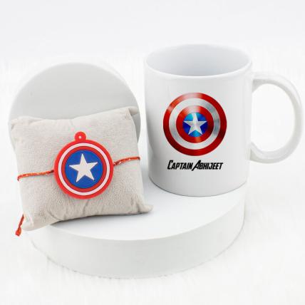 Captain America Rakhi With Mug