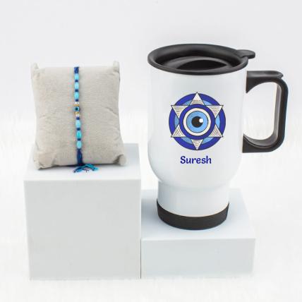 Evil eye Rakhi with Travel sipper