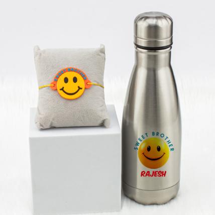 Sweet Brother Rakhi with Metallic sipper
