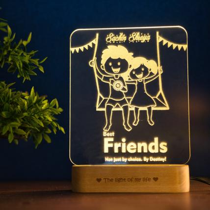 Swinging Siblings Lamp – Rakshabandhan Gift For Sister Brother