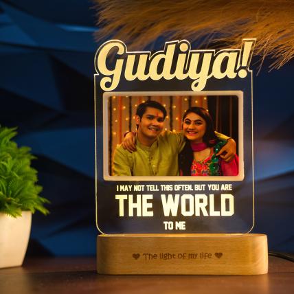 Gudiya - Personalized Sisters Photo Lamp