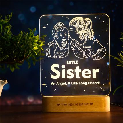 Angels Glow: Big Brothers Personalized Gift for Younger Sister