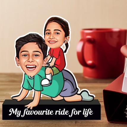 My Favorite Ride for Life Caricature Gift for Sister