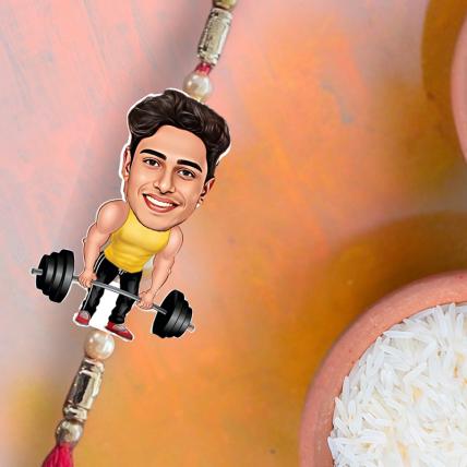 Gym Lover Personalized Rakhi – Weightlifting Edition