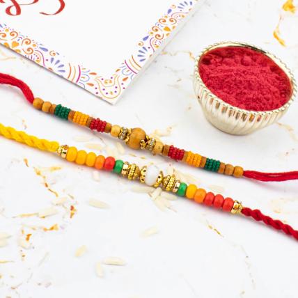Beautiful Pearl Rakhi Set