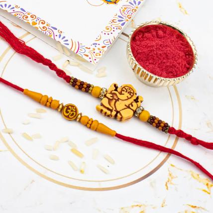 Swastika Ganesha Rakhi Set