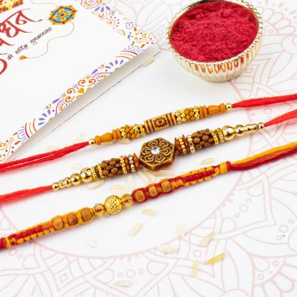 Elegant Beads Rakhi Combo