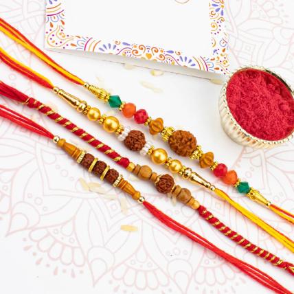 Beautiful Rakhi Combo of 4