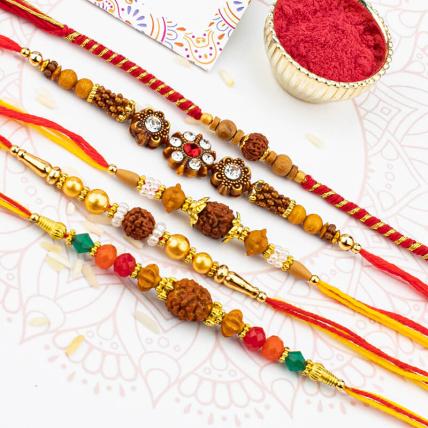 Rudraksha 5 Rakhis Combos 
