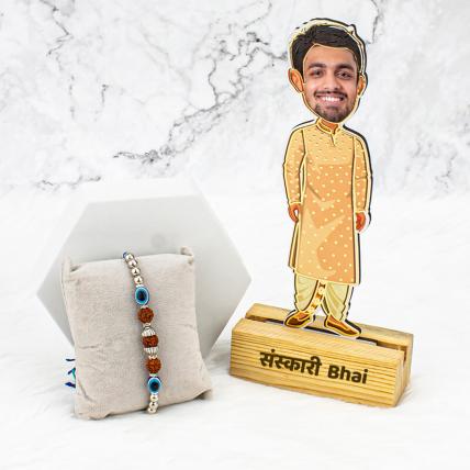 Sanskari-Bhai Caricature With Rakhi