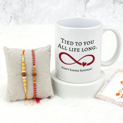 Tied to you Mug & Rakhis Combo