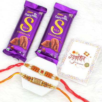 Happy Rakhi Chocolate with Pearl Rakhi