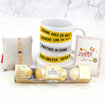 Crime Partner Rakhi & Ferrero Rocher Combo