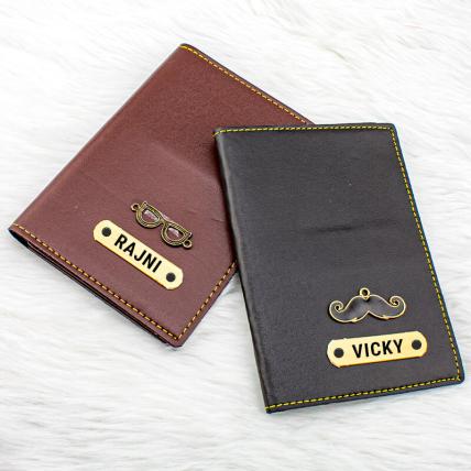 Personalized Elegance: Rakhi & Leather Passport Combo