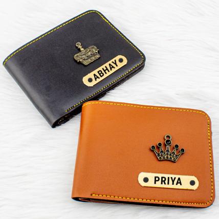 Personalized Elegance: Rakhi & Leather Wallet Combo