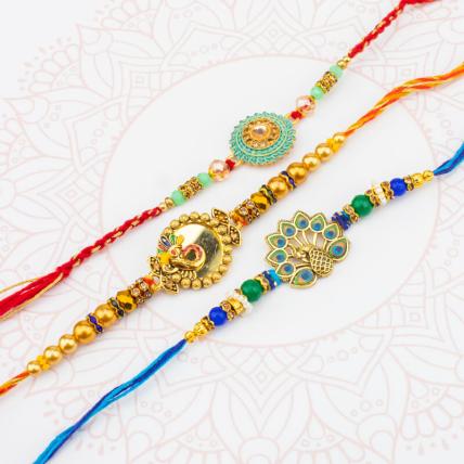 Exquisite  Peacock Rakhi Combo