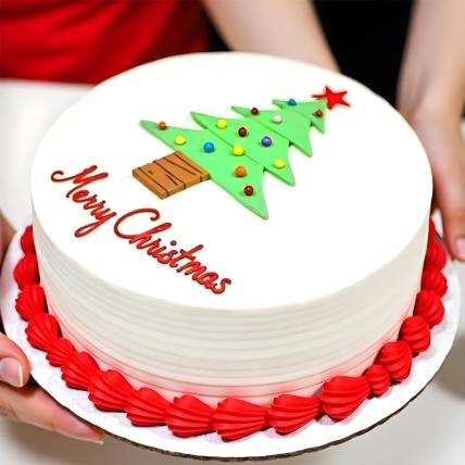 Christmas Tree Vanilla Cake
