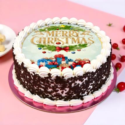 Merry Christmas Designer Photo cake