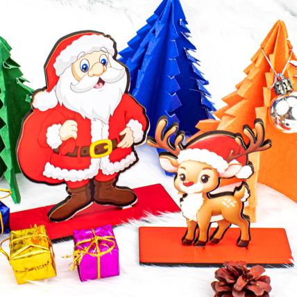 Christmas Table-Top Showpiece [Santa-Deer]