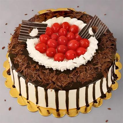 Valentine Black Forest Cake with extra cherries