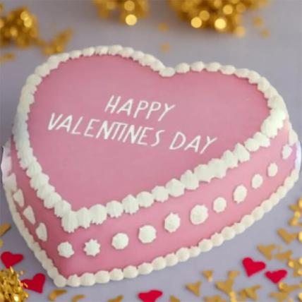 Happy Valentines Day Pink Cake