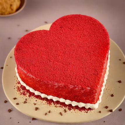 Red Velvet Heart Cake