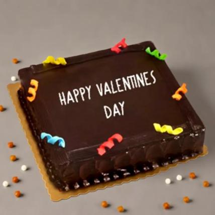 Valentine Rich Chocolate Truffle Square Cake