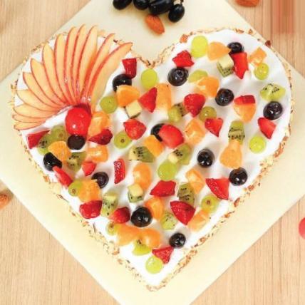 Heart Shape Fruit Cake