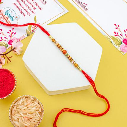 Elegant Rudraksh Mauli Rakhi