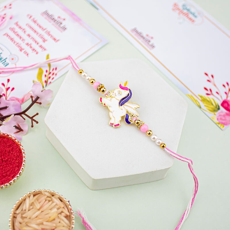 Beautiful Unicorn Kids Rakhi 