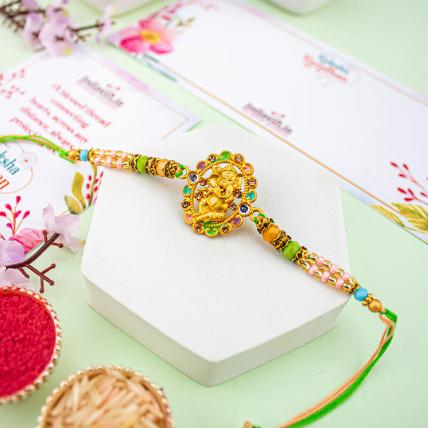 Golden Ganesha Rakhi